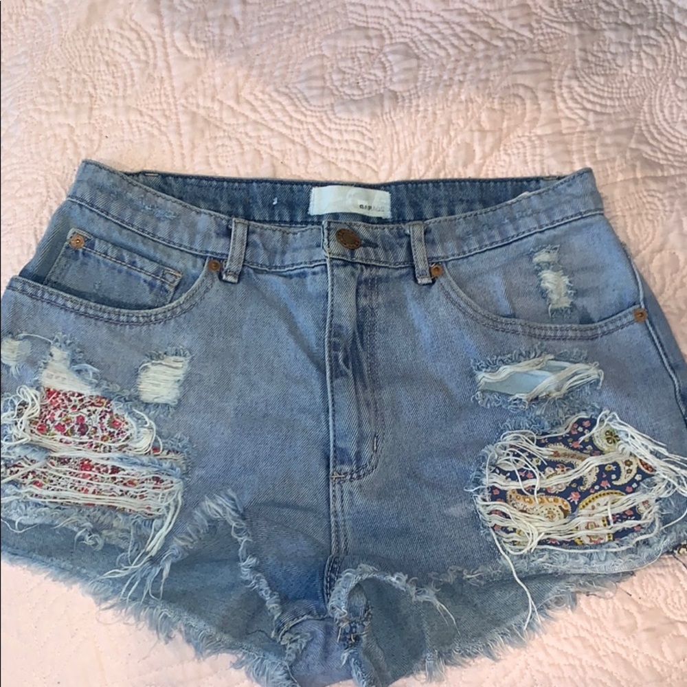 Garage High Waisted Jean Shorts